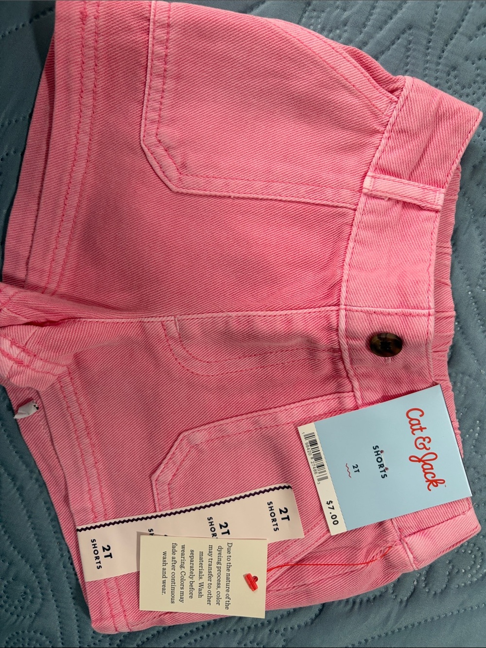 Cat & Jack Bright Pink Denim Shorts